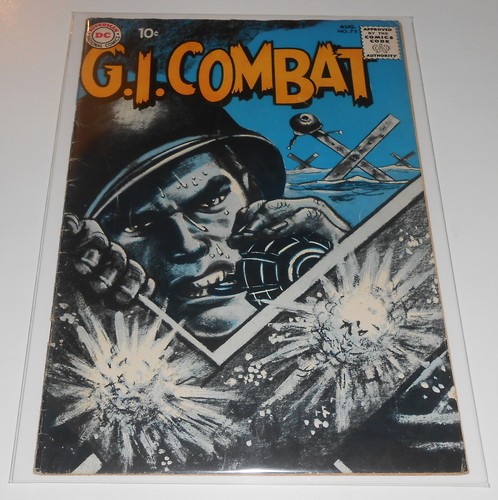 G.I. COMBAT no.75 DC Comics 1959 classic grey-tone grenade cover RUSS HEATH