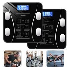 2xDigital Bathroom Weight Scale Body Smart Bluetooth Health Monitor Fat Analyzer