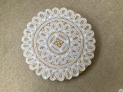 lace dressing table mats uk European-style Dining Table Tablecloth, Lace Fabric, American-style Dressing Table Runner, Shoe Cabinet * Round Cover Cloth, Table Mat, Placemats for Halloween, Christmas, Thanksgiving Party