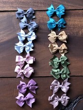 Fall Winter Colored Toddler Alligator Clip Hair Bow 16 Bows