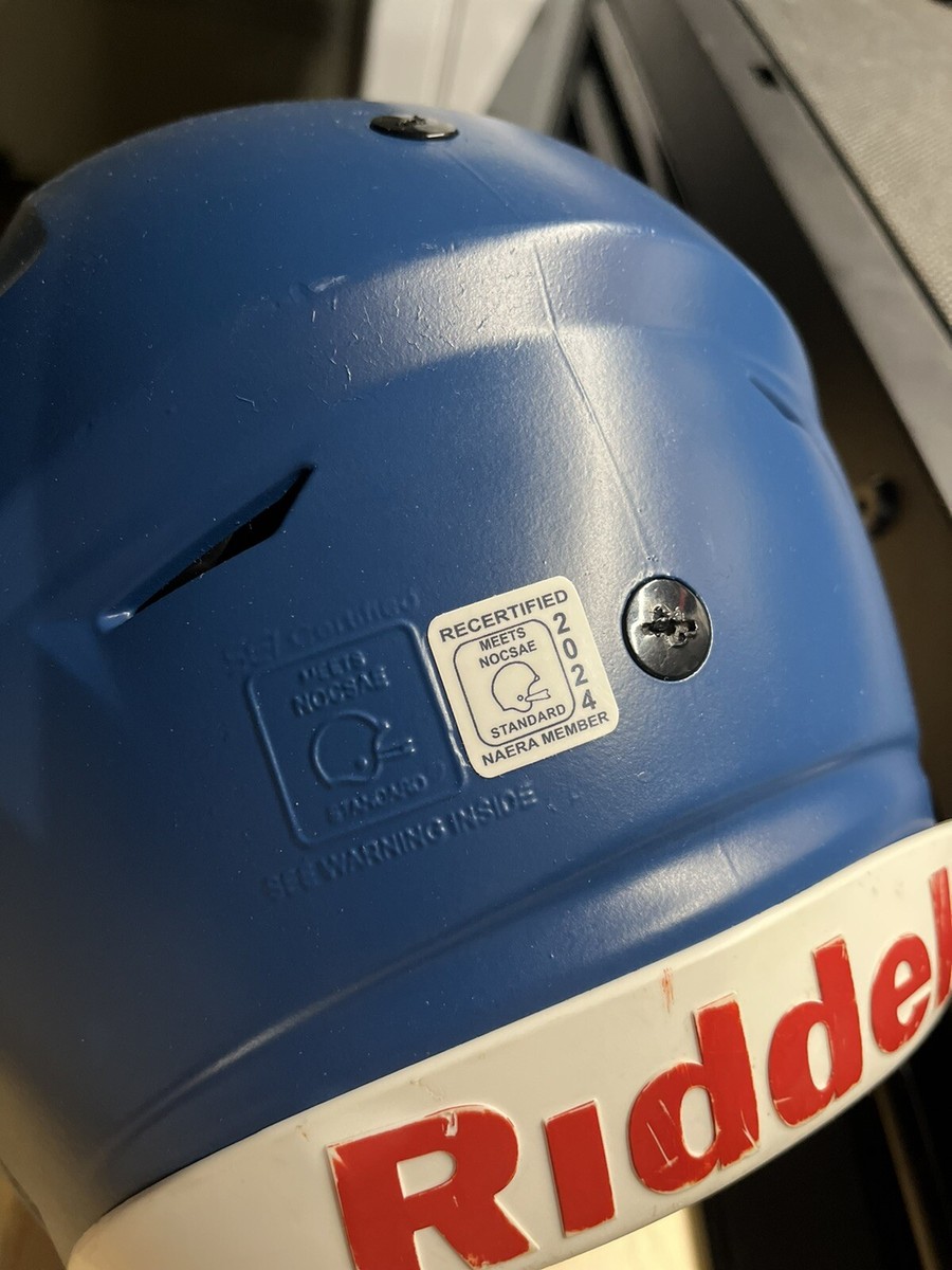 cdc football helmet recertification 2026 (white) NOCSAE Football - Replacement Recertified Replica Helmet  Sticker