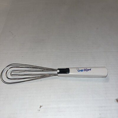 CHEF WIZARD 6 in 1 Kitchen Utensil - Locking Tongs, Whisk, Spatula, Pasta Fork +