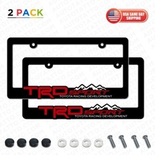 2x Toyota Trd Sport Mountain Front Rear License Plate Frame Cover Decorate 2x Toyota Trd Sport Mountain Front Rear License Plate Frame Cover Decorate