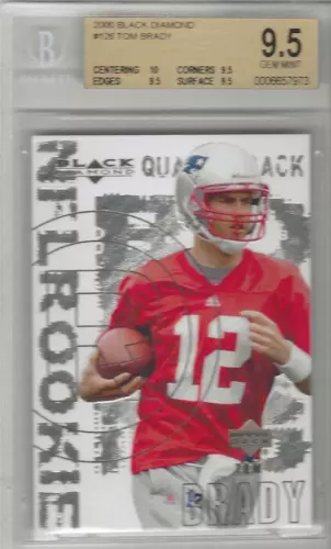 2000 Tom Brady Upper Deck Black Diamond RC- BGS 9.5 Gem Mint w/all 9.5 & 10 subs