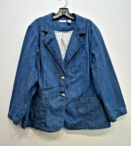 plus denim blazer