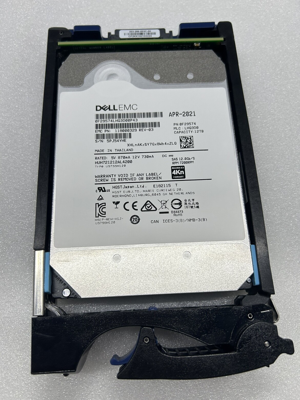DELL EMC D4-VS07-12000 005053214 005053215 12Gb NL SAS 12TB hard  