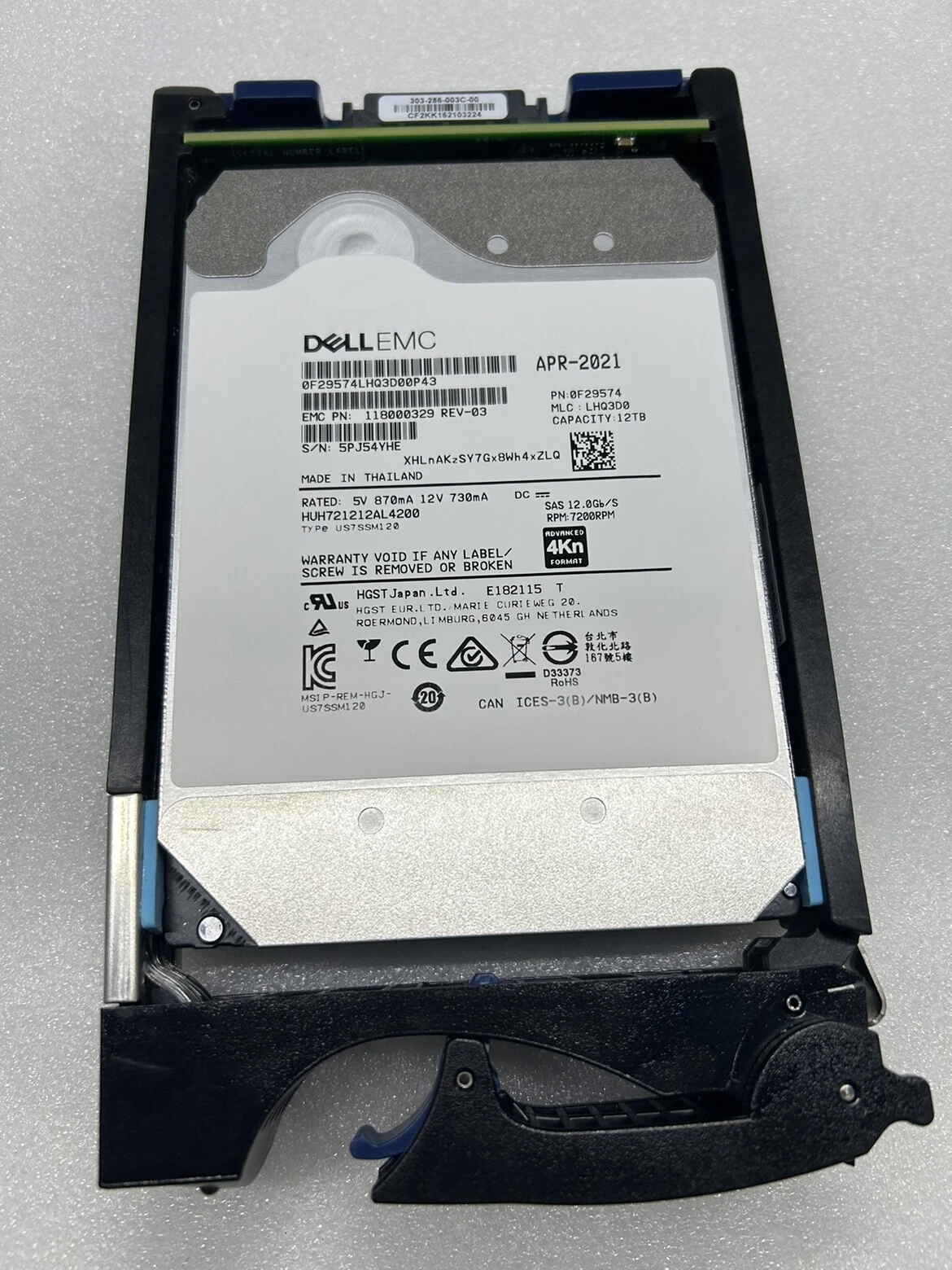 DELL EMC D4-VS07-12000 005053214 005053215 12Gb NL SAS 12TB hard  