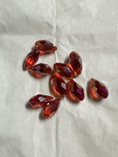 10 pcs 12x6mm Faceted Teardrop Acrylic Beads for Jewelry Making