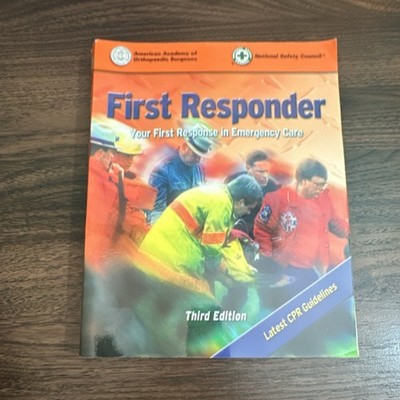First Responder Third Edition CPR Guidelines Paperback Emergency Medicine Ortho 
