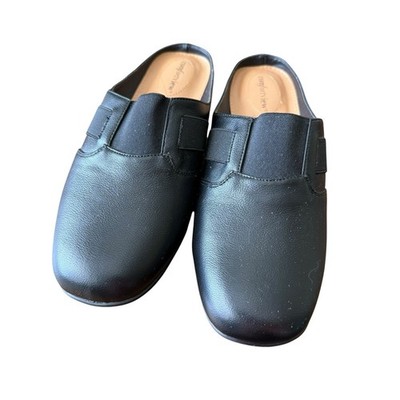 Comfortview The Sarah slip-on mules Black Faux Leather Size 11W