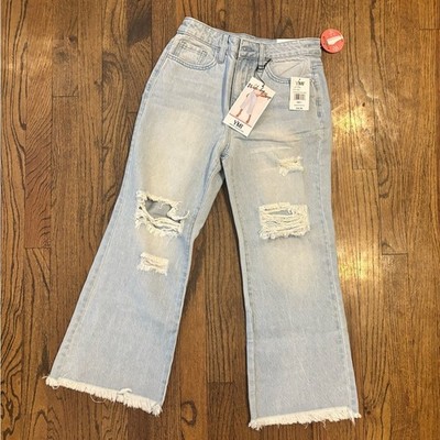 YMI Light Wash Distressed Dream Flare Jeans - size 3