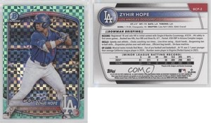 2025 Bowman Chrome Prospects Aqua X-Fractor /125 Zyhir Hope #BCP-2