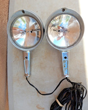 Two Vintage Handheld Auto Car Truck Ge Chrome Spotlight 12 Volt Spotlights Two Vintage Handheld Auto Car Truck Ge Chrome Spotlight 12 Volt Spotlights