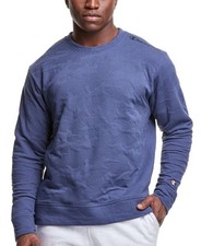 Champion Men's Textured Sport Layering Crew Sweatshirt Classic Sky Blue-Medium