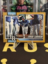 2026 Topps Series 1 Celebration SSP Dugout Peeks #328 Junior Caminero Gold /50