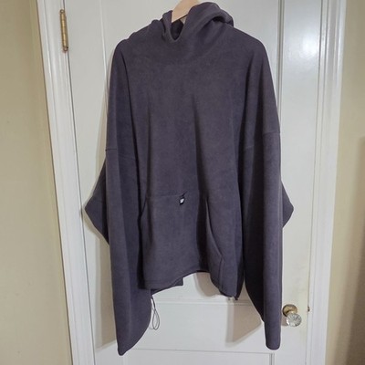 Yeezy Gap Balenciaga Padded Polar Fleece Hoodie Size XL Dark Gray