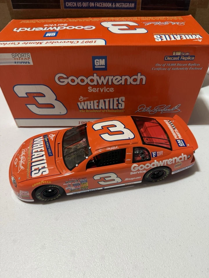 RARO* Dale Earnhardt #3 Wheaties 1997 1/18 Revell Nascar Diecast Foto 2 de 4
