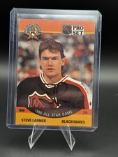 1990-91 Pro Set - Steve Larmer #345 Auto