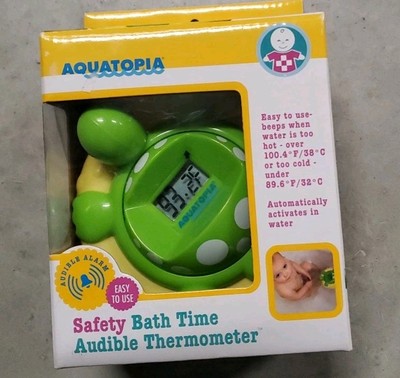 Aquatopia  Safety Bath Time Audible Alarm Thermometer NEW