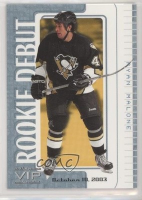 2003-04 ITG VIP Rookie Debut /84 Ryan Malone #34 RC 3ob