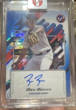 2025 Topps PristineAutoBen Brown #PA-BBR Blue Pristine pulsar Refractor /75 (AU)