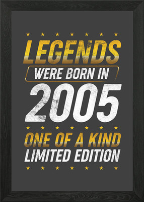 Legends were born in 2005 Gerahmtes Wandbild Poster Leinwanddruck Bild
