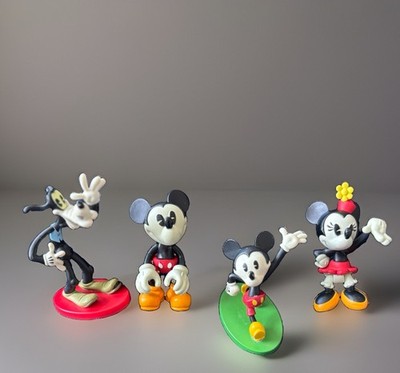 Disney Mickey Mouse Minnie Mouse Goofy Figurines Lot of 4 Small 3''