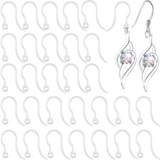 Non-Allergenic Plastic Earring Hooks, Ear Wire anti Allergy Hooks, DIY Jewelry