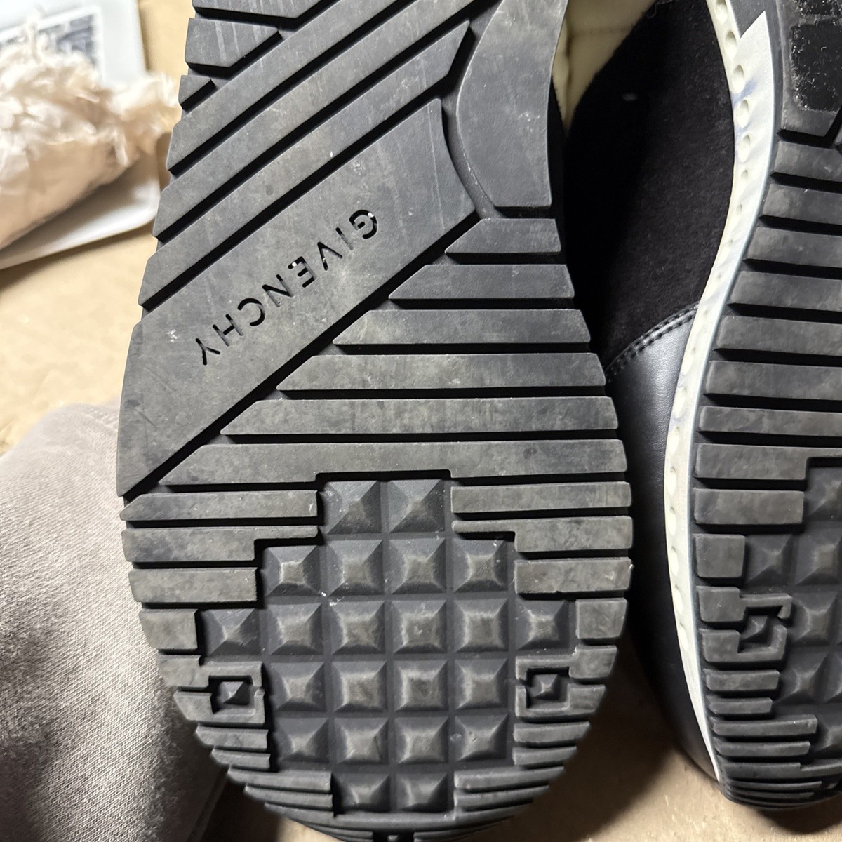 Givenchy slip on sneakers size 44 EU (US 10.5) GIVENCHY Yard sneakers in leather and suede - black in  main image 2