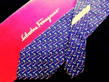 Salvatore Ferragamo Used Necktie Tie SUITS Mens Unisex SILK Multicolor Luxury 93
