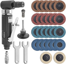 1/4 Inch Angle Air Die Grinder, 90 Degree Heavy Duty 20,000 RPM with 26 Pcs 2-In