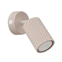 Minimalistisch Wandleuchte Karbon Aluminium Taupe GU10 LED Sollux Lighting