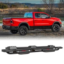Steel Running Boards for Ram 1500 2019-2025 Quad Extended Cab Nerf Bar Black