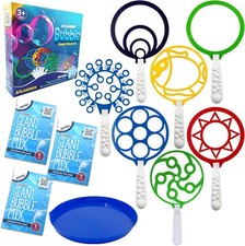 Giant Bubble Wands, Bubble Toys, Large Blowing Rings Set, Variety Shapes Set ...