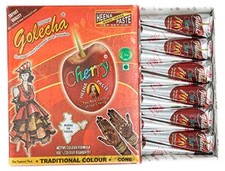 Golecha Henna Mehandi Temporary Tattoo/Body Art/ Faux Freckles Cherry Red Cones