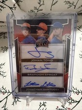 Jonathan Santucci Jonah Tong Brandon Sproat 2025 Leaf Metal Triple Auto /15