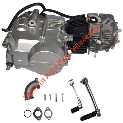 Lifan 125cc Motorcycle Engine Manual OHC Horiz Single Cylinder 4 Stroke Silver