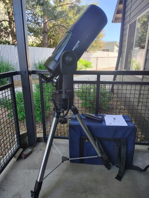 Meade Lx90 Uhtc 8in Telescope W/Stand, Carrying Case, Extender, Audiostar Read