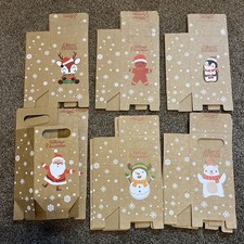 Christmas Treat boxes,24Pcs Kraft Paper Gift boxes. 6 different characters. New