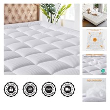 King Size Mattress Pad - Cooling Quilted Protector for 8-21" Deep Mattresses