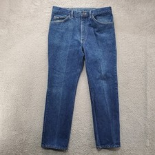 Vintage Lee Jeans Straight Regular Mens 36x30 Measures 34x30 Pepper Wash Union