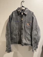 Vintage Carhartt Detroit J97  Moss Green Rare XL Thrashed Distressed