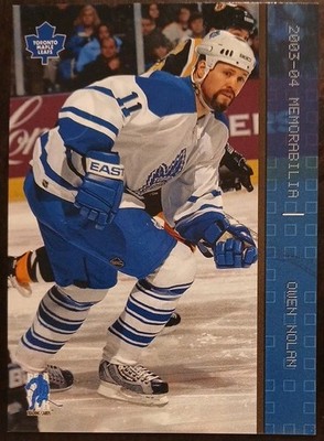 2003 - 2004 ITG Be A Player Owen Nolan Memorabilia Sapphire /100 #63