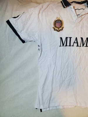 Polo Ralph Lauren Shirt Mens 5XL White Miami #5 Rugby Vented Big