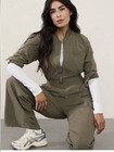 NWT ATHLETA Brooklyn Long Sleeve Jumpsuit  Size 16 MossGreen #415820 NEW Rtv$149 — photo 3