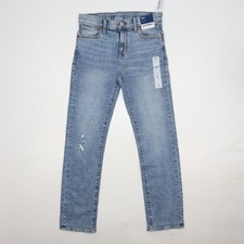 Old Navy Boys Slim Built-In Tough Stretch Jeans Size 14 Light Wash Adjustable