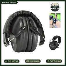 Lightweight 26dB Adjustable Earmuff Hearing Protection for Adults - Satin Black