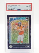 BO NIX 2024 DONRUSS OPTIC PURPLE SCOPE RATED ROOKIE #209 BRONCOS PSA 10 Q0004