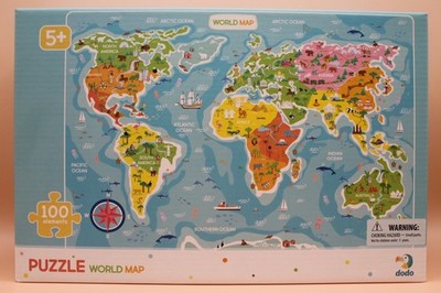 New Dodo Toys 100 Piece World Map Puzzle 5+
