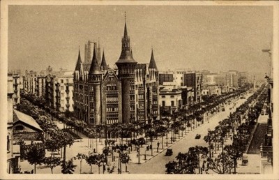 Ak Barcelona Katalonien Spanien, Hauptstraße Diagonal - 4561455